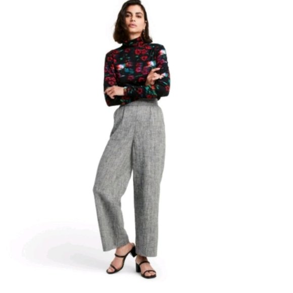 Rachel Comey Pants - Rachel Comey x Target High-waist Wide Leg Black/White Chevron Tweed Pants 14